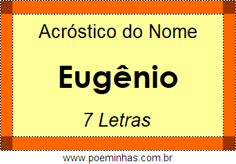 Acróstico de Eugênio