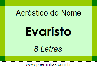 Acróstico de Evaristo