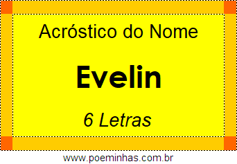 Acróstico de Evelin