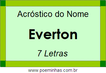 Acróstico de Everton