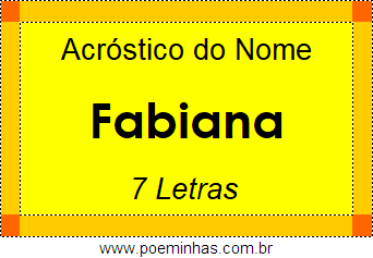 Acróstico de Fabiana