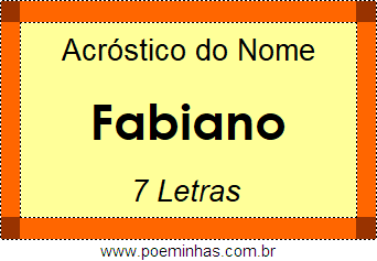 Acróstico de Fabiano