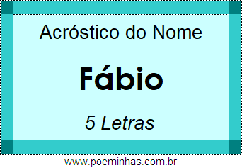 Acróstico de Fábio