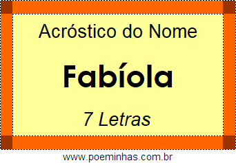 Acróstico de Fabíola