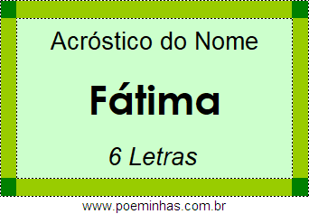 Acróstico de Fátima