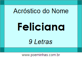 Acróstico de Feliciana