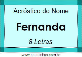 Acróstico de Fernanda