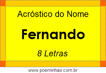 Acróstico de Fernando