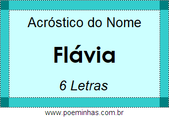 Acróstico de Flávia