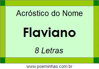 Acróstico de Flaviano