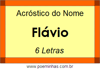 Acróstico de Flávio