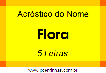 Acróstico de Flora