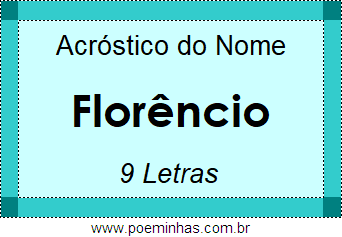 Acróstico de Florêncio