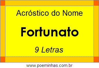 Acróstico de Fortunato