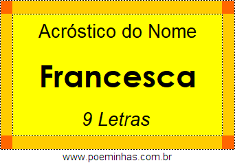 Acróstico de Francesca