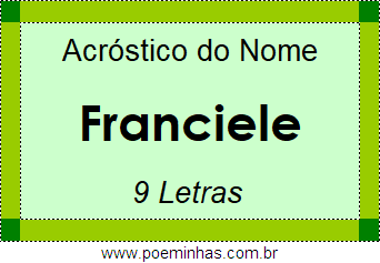 Acróstico de Franciele