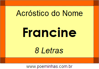 Acróstico de Francine