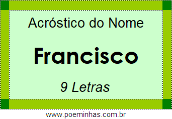 Acróstico de Francisco