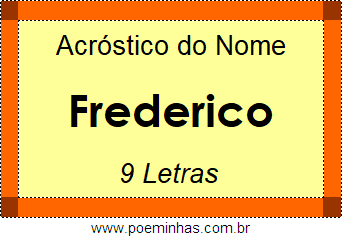 Acróstico de Frederico