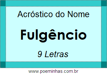 Acróstico de Fulgêncio