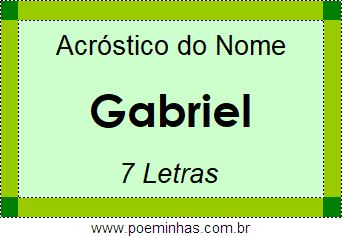 Acróstico de Gabriel