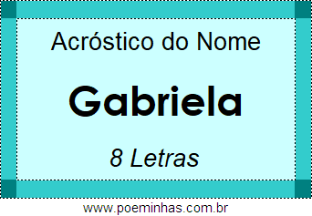 Acróstico de Gabriela