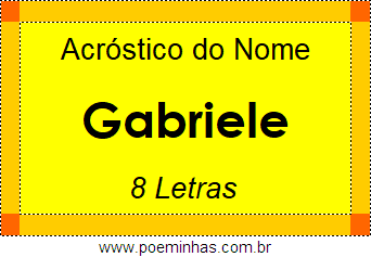 Acróstico de Gabriele