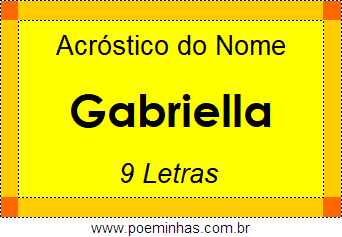 Acróstico de Gabriella