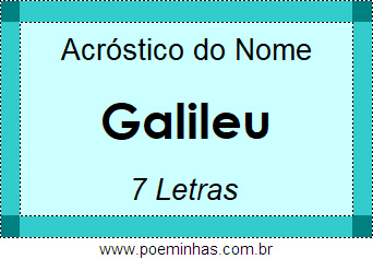 Acróstico de Galileu