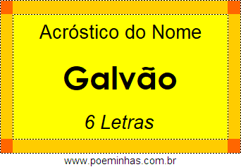 Acróstico de Galvão