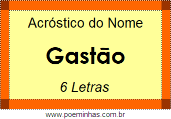 Acróstico de Gastão