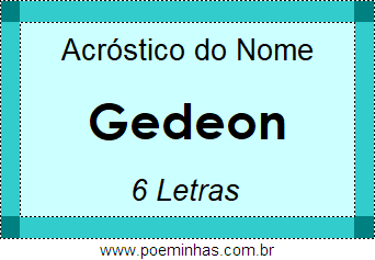 Acróstico de Gedeon