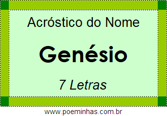 Acróstico de Genésio