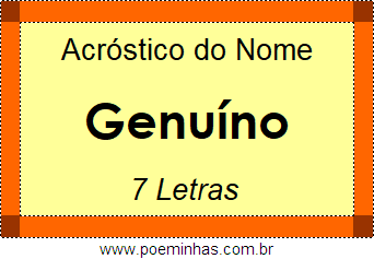 Acróstico de Genuíno