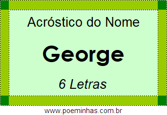 Acróstico de George