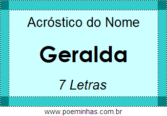 Acróstico de Geralda