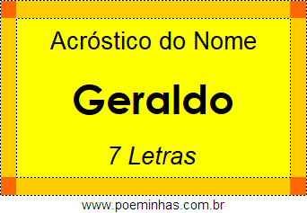 Acróstico de Geraldo