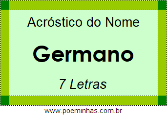 Acróstico de Germano