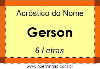 Acróstico de Gerson