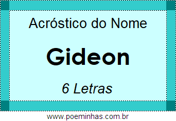 Acróstico de Gideon