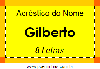 Acróstico de Gilberto