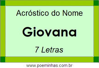 Acróstico de Giovana