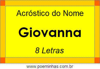 Acróstico de Giovanna