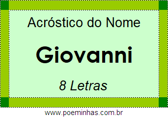 Acróstico de Giovanni