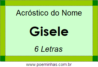 Acróstico de Gisele