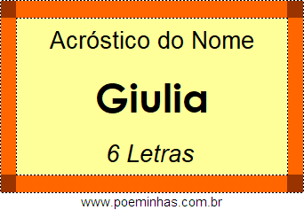 Acróstico de Giulia