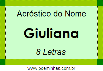 Acróstico de Giuliana