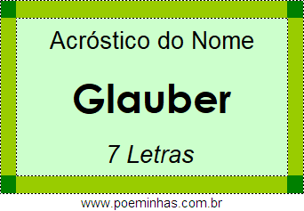 Acróstico de Glauber