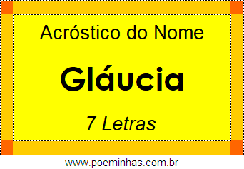 Acróstico de Gláucia