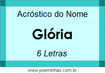 Acróstico de Glória